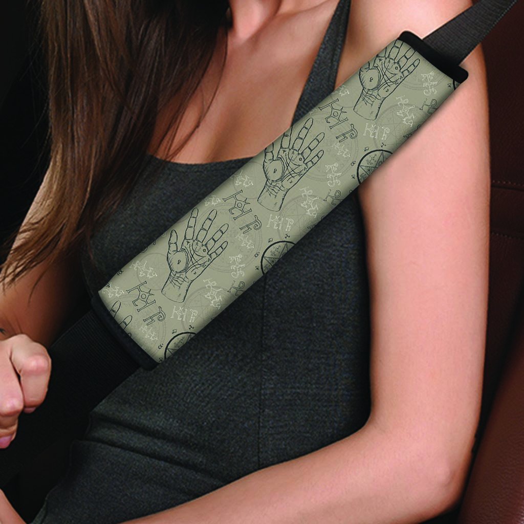 Chiromancy Gothic Witch Seat Belt Cover-grizzshop