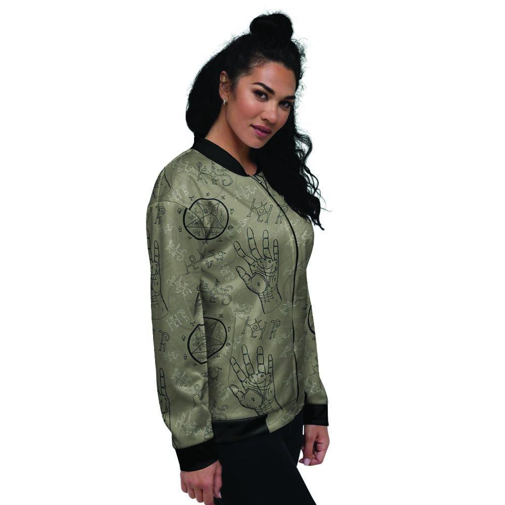 Chiromancy Gothic Witch Women's Bomber Jacket-grizzshop