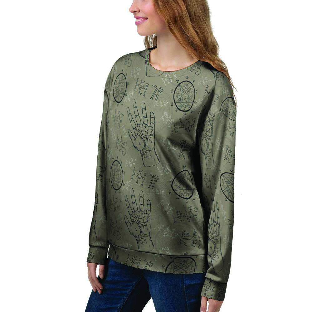 Chiromancy Gothic Witch Women's Sweatshirt-grizzshop