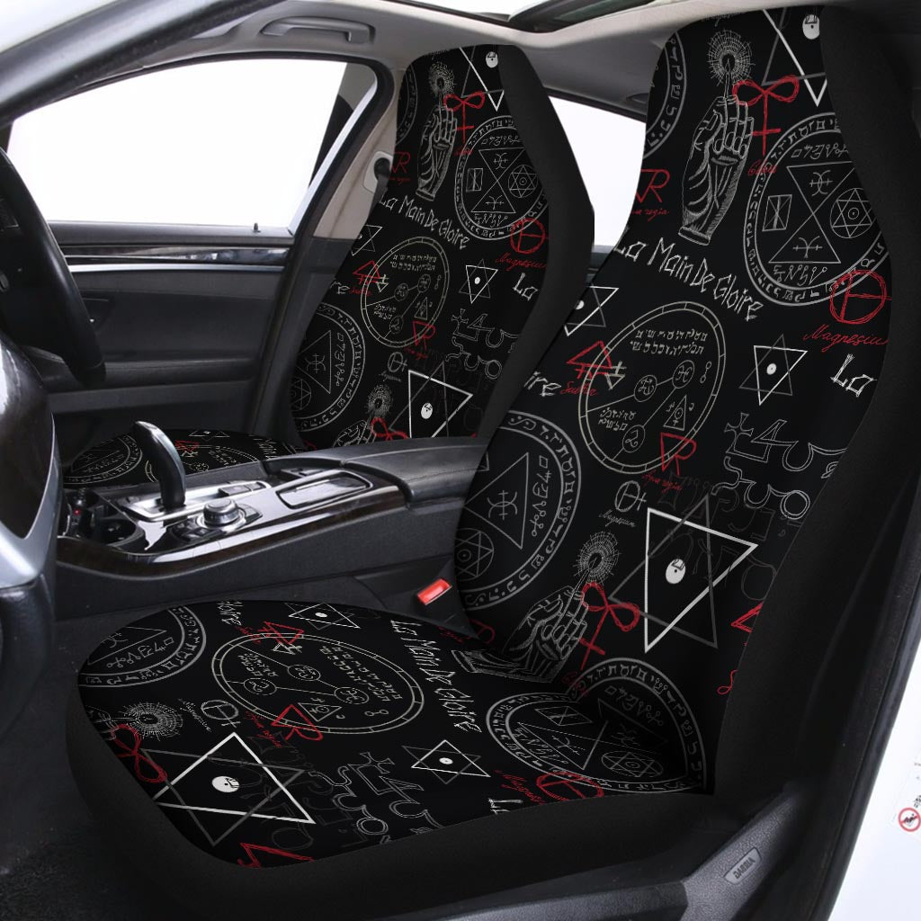 Chiromancy Symbol Gothic Witch Car Seat Covers-grizzshop