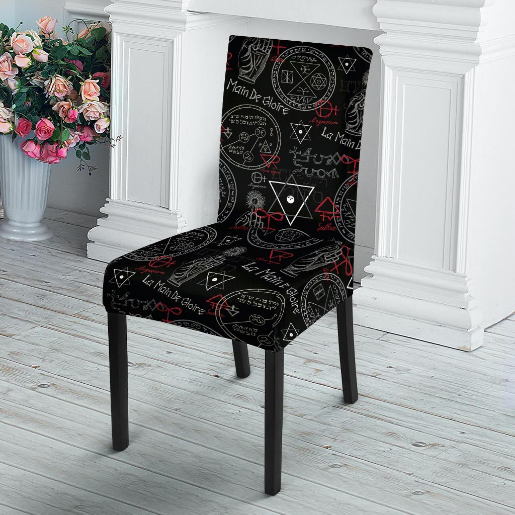 Chiromancy Symbol Gothic Witch Chair Cover-grizzshop