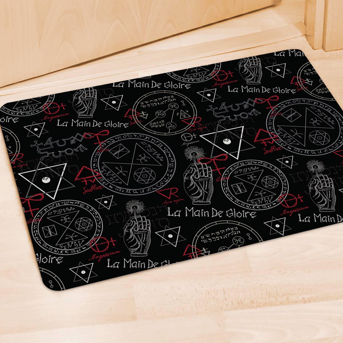 Chiromancy Symbol Gothic Witch Door Mat-grizzshop