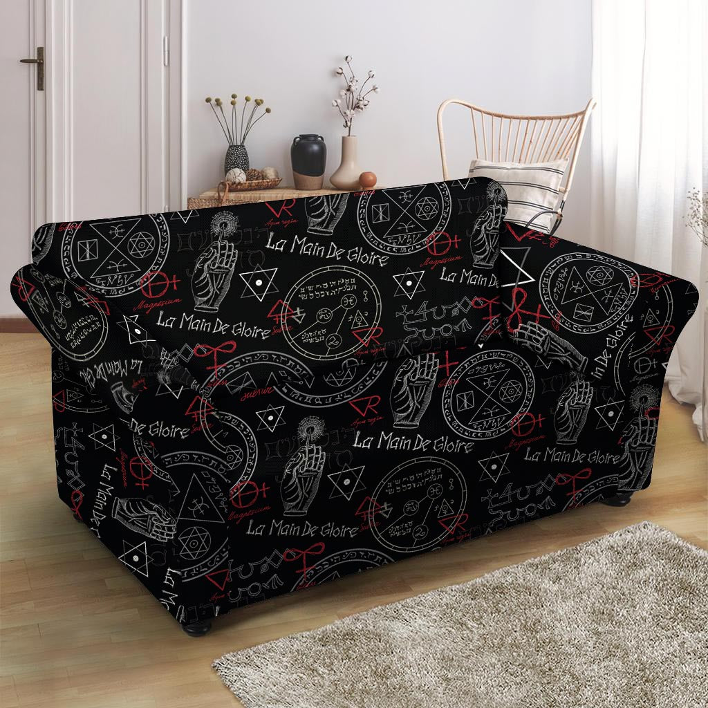 Chiromancy Symbol Gothic Witch Loveseat Cover-grizzshop