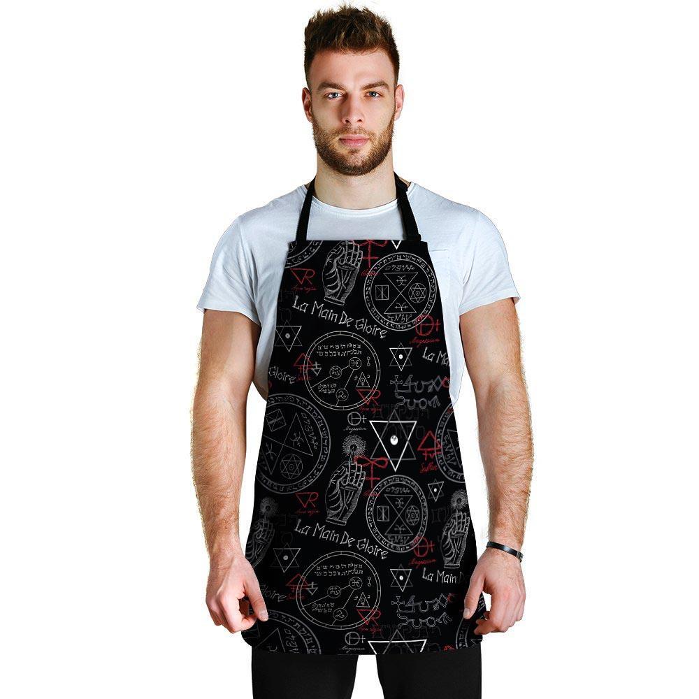 Chiromancy Symbol Gothic Witch Men's Apron-grizzshop