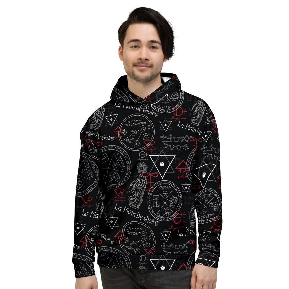 Chiromancy Symbol Gothic Witch Men's Hoodie-grizzshop