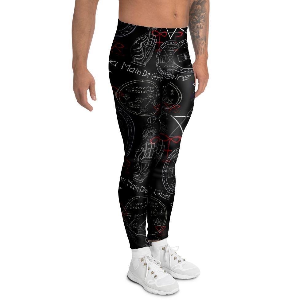 Chiromancy Symbol Gothic Witch Men's Leggings-grizzshop