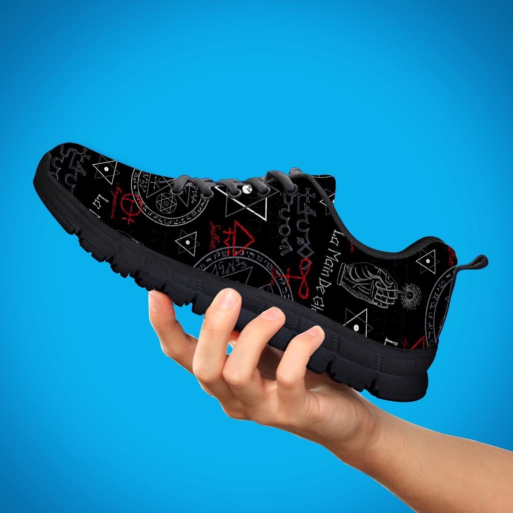 Chiromancy Symbol Gothic Witch Men's Sneakers-grizzshop