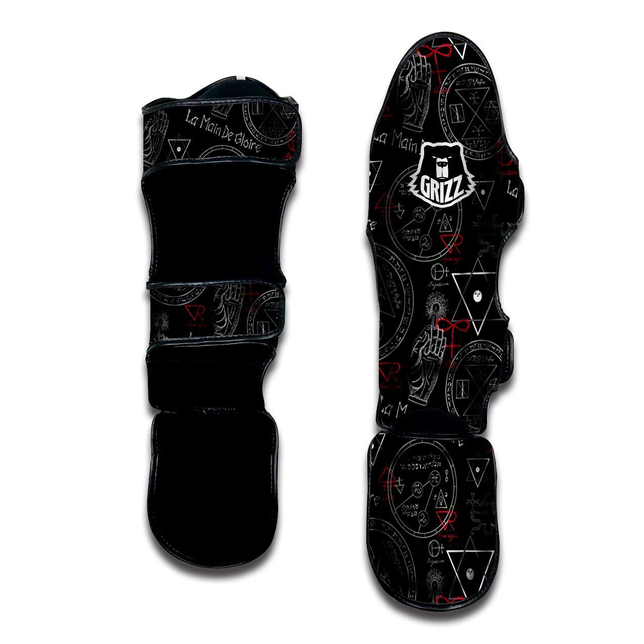 Chiromancy Symbol Gothic Witch Muay Thai Shin Guard-grizzshop