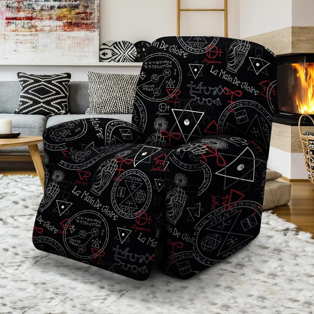 Chiromancy Symbol Gothic Witch Recliner Cover-grizzshop