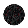 Chiromancy Symbol Gothic Witch Round Rug-grizzshop