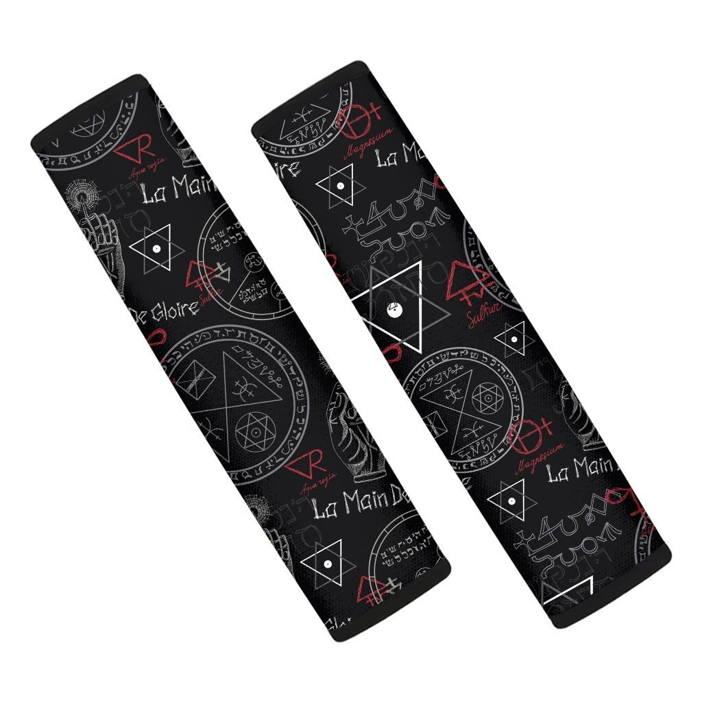 Chiromancy Symbol Gothic Witch Seat Belt Cover-grizzshop