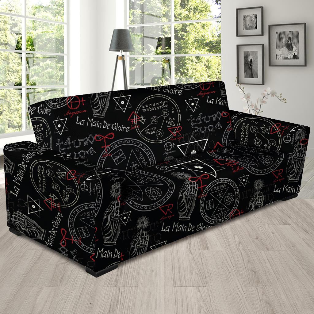 Chiromancy Symbol Gothic Witch Sofa Cover-grizzshop