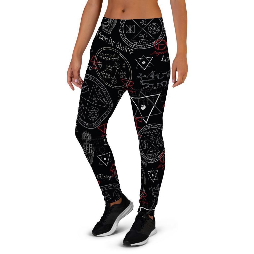 Chiromancy Symbol Gothic Witch Women's Joggers-grizzshop