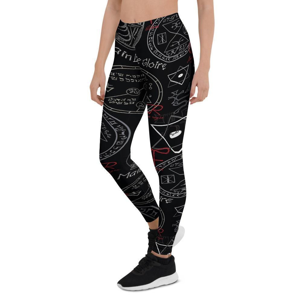 Chiromancy Symbol Gothic Witch Women's Leggings-grizzshop