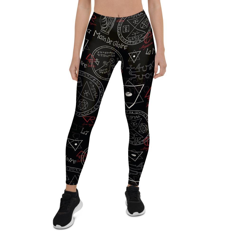 Chiromancy Symbol Gothic Witch Women's Leggings-grizzshop