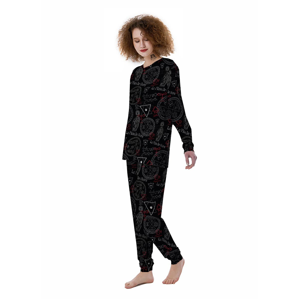 Chiromancy Symbol Gothic Witch Women's Pajamas-grizzshop