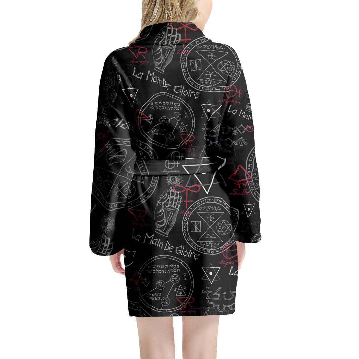 Chiromancy Symbol Gothic Witch Women's Robe-grizzshop