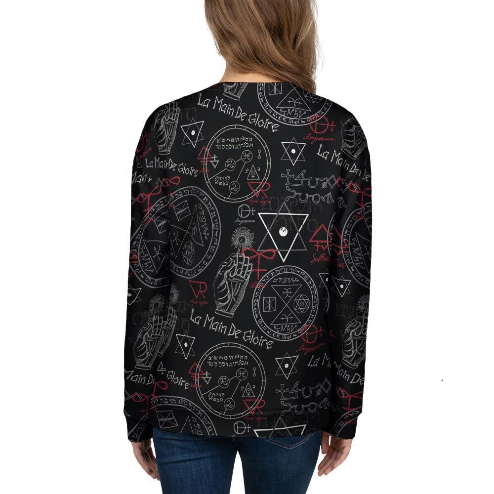 Chiromancy Symbol Gothic Witch Women's Sweatshirt-grizzshop