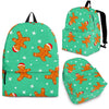 Chirstmas Gingerbread Man Pattern Print Backpack-grizzshop