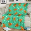 Chirstmas Gingerbread Man Pattern Print Blanket-grizzshop