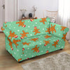 Chirstmas Gingerbread Man Pattern Print Loveseat Cover-grizzshop