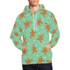 Chirstmas Gingerbread Man Pattern Print Men Pullover Hoodie-grizzshop