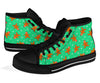 Chirstmas Gingerbread Man Pattern Print Men Women's High Top Shoes-grizzshop