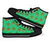 Chirstmas Gingerbread Man Pattern Print Men Women's High Top Shoes-grizzshop