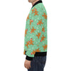 Chirstmas Gingerbread Man Pattern Print Men's Bomber Jacket-grizzshop