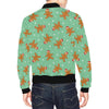 Chirstmas Gingerbread Man Pattern Print Men's Bomber Jacket-grizzshop