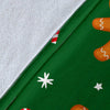 Chirstmas Gingerbread Man Print Pattern Blanket-grizzshop