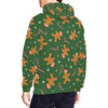 Chirstmas Gingerbread Man Print Pattern Men Pullover Hoodie-grizzshop