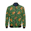 Chirstmas Gingerbread Man Print Pattern Men's Bomber Jacket-grizzshop