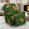 Chirstmas Gingerbread Man Print Pattern Recliner Cover-grizzshop