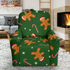 Chirstmas Gingerbread Man Print Pattern Recliner Cover-grizzshop