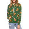 Chirstmas Gingerbread Man Print Pattern Women Pullover Hoodie-grizzshop