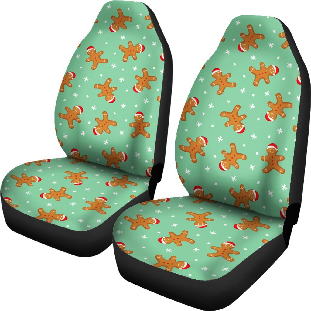 Chirstmas Gingerbread Man Pattern Print Universal Fit Car Seat Cover-grizzshop