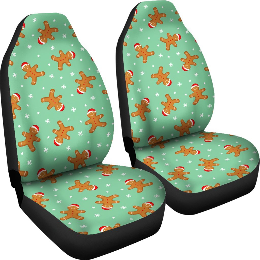 Chirstmas Gingerbread Man Pattern Print Universal Fit Car Seat Cover-grizzshop