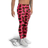 Chocolate And Pink Print Pattern Men's Leggings-grizzshop