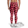 Chocolate And Pink Print Pattern Men's Leggings-grizzshop