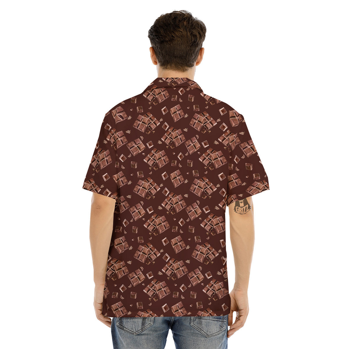 Chocolate Bar Print Pattern Men's Hawaiian Shirt-grizzshop