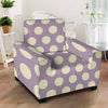 Chocolate Brown Polka Dot Armchair Cover-grizzshop