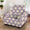 Chocolate Brown Polka Dot Armchair Cover-grizzshop