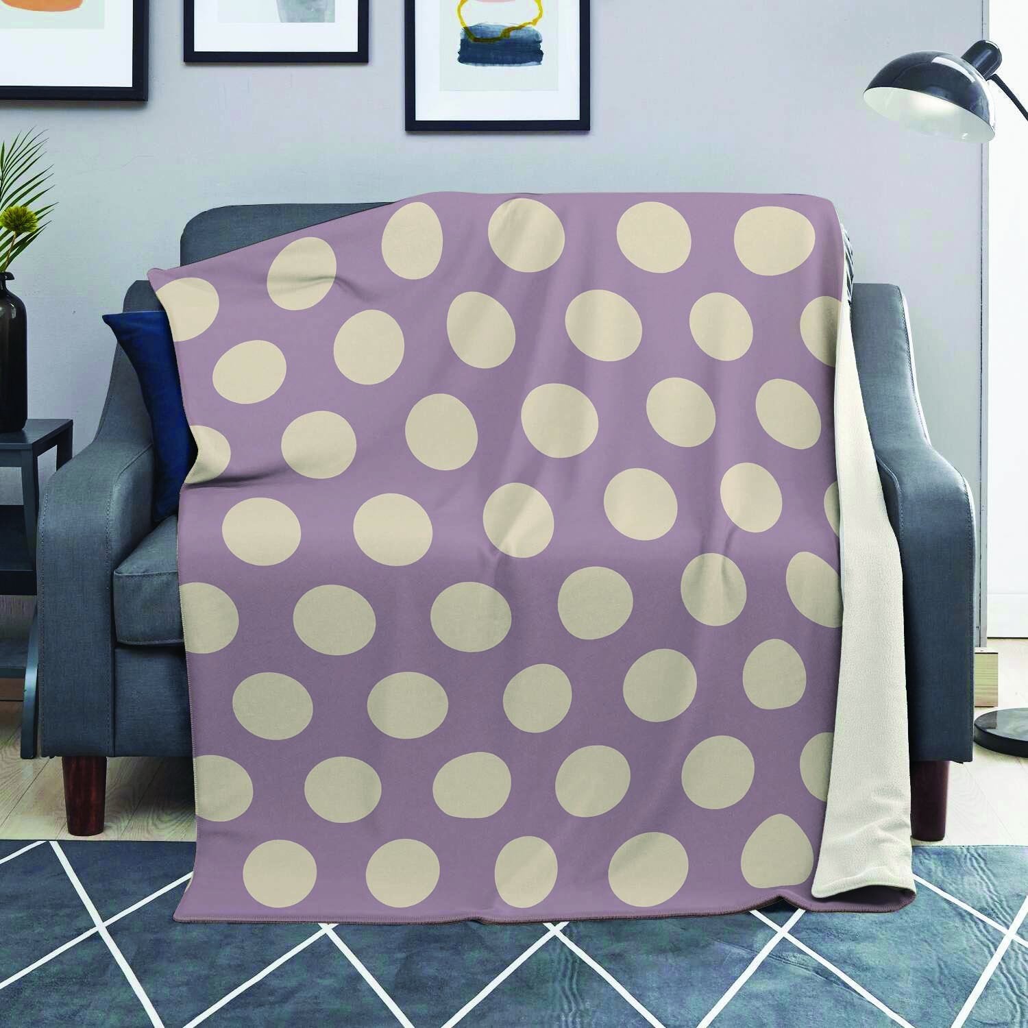 Chocolate Brown Polka Dot Blanket-grizzshop