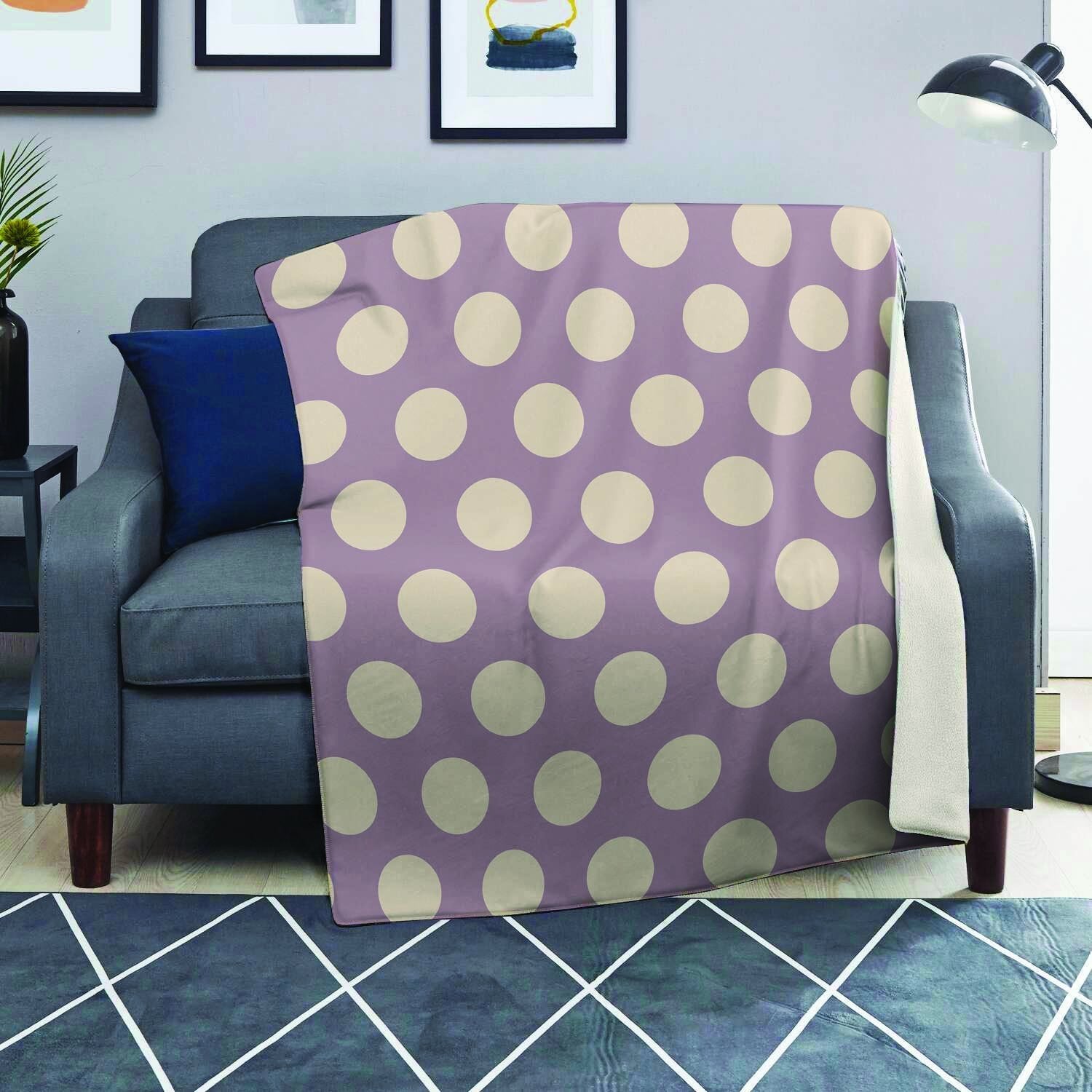 Chocolate Brown Polka Dot Blanket-grizzshop