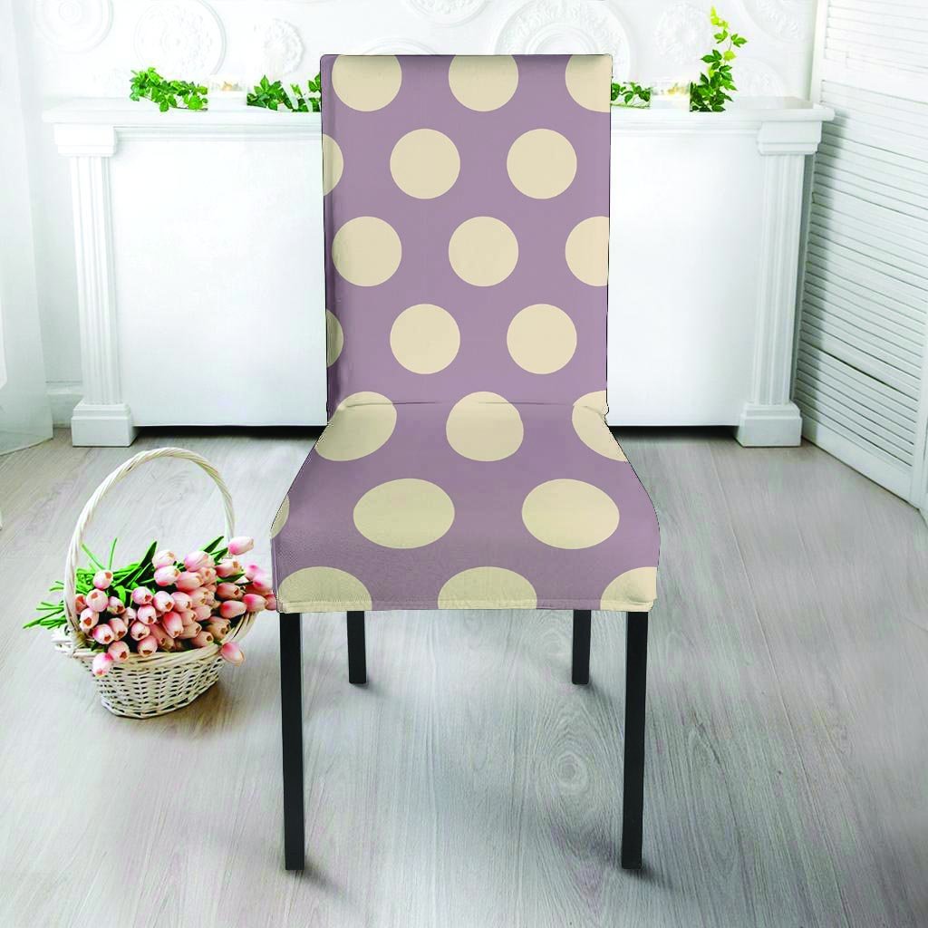 Chocolate Brown Polka Dot Chair Cover-grizzshop