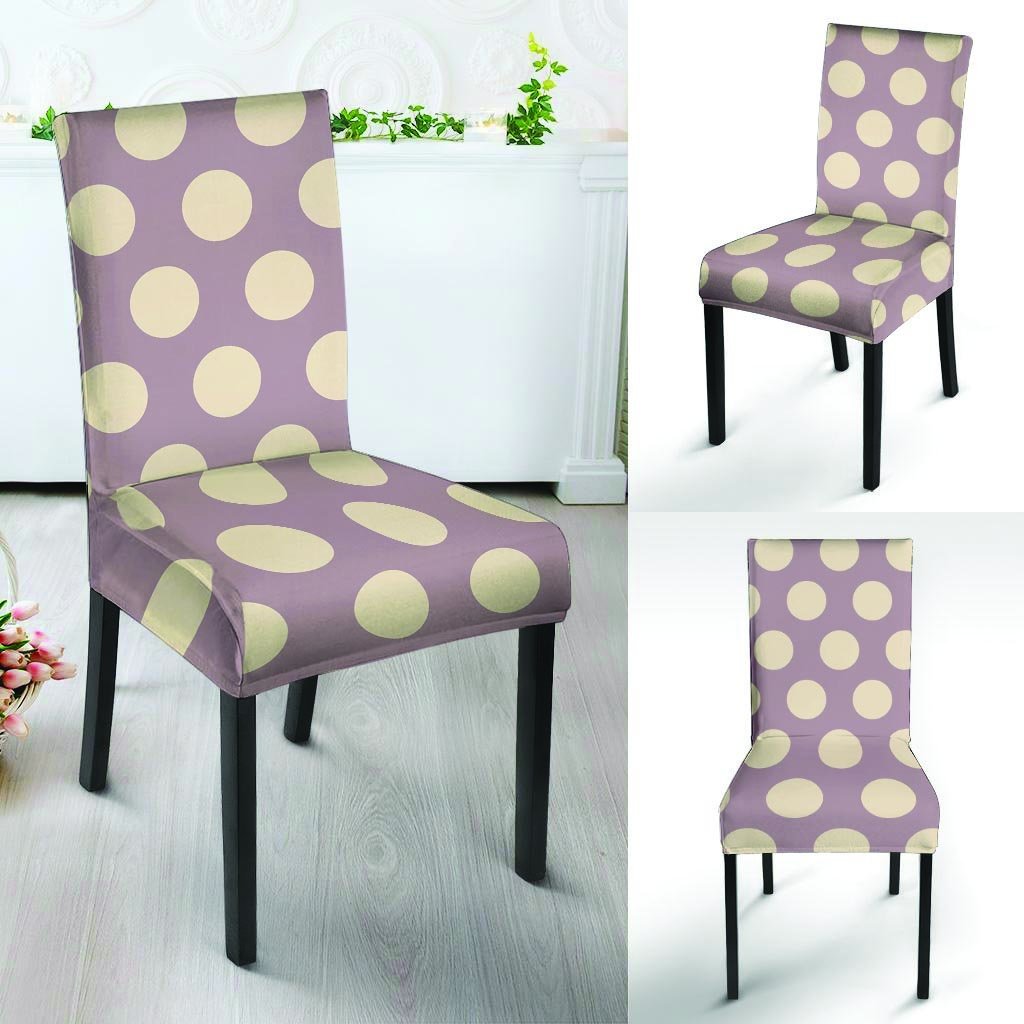 Chocolate Brown Polka Dot Chair Cover-grizzshop