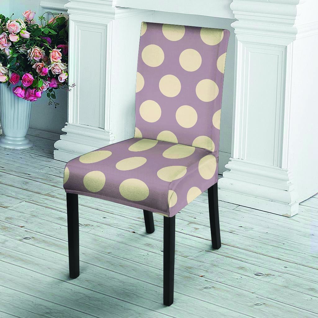 Chocolate Brown Polka Dot Chair Cover-grizzshop