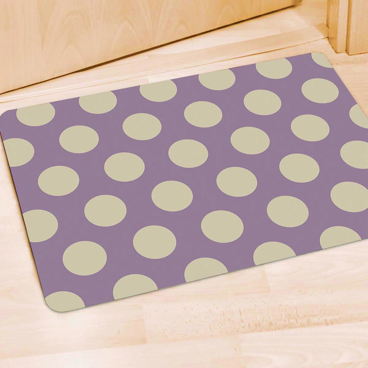 Chocolate Brown Polka Dot Door Mat-grizzshop