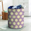 Chocolate Brown Polka Dot Laundry Basket-grizzshop